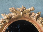 English oval gilt mirror A371
