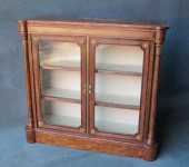 Burr Walnut and Tunbridge Ware 2-Door Pier Cabinet