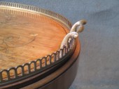An Inlaid Satinwood Tray on Stand