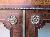 Burr Walnut and Tunbridge Ware 2-Door Pier Cabinet